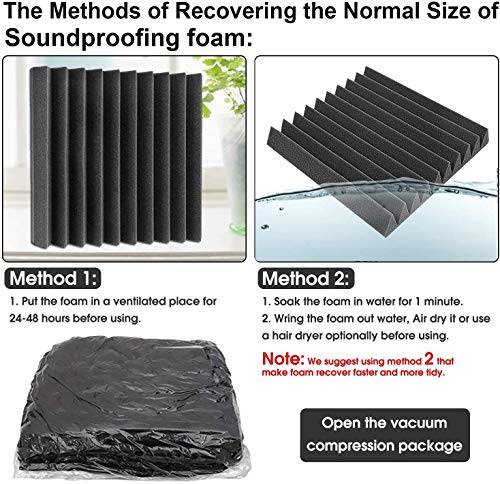 Acoustic Panels Studio Foam Sound Proof Panels Nosie Dampening Foam Studio Music Equipment Acoustical Treatments Foam 12 Pack-12''12''1''
