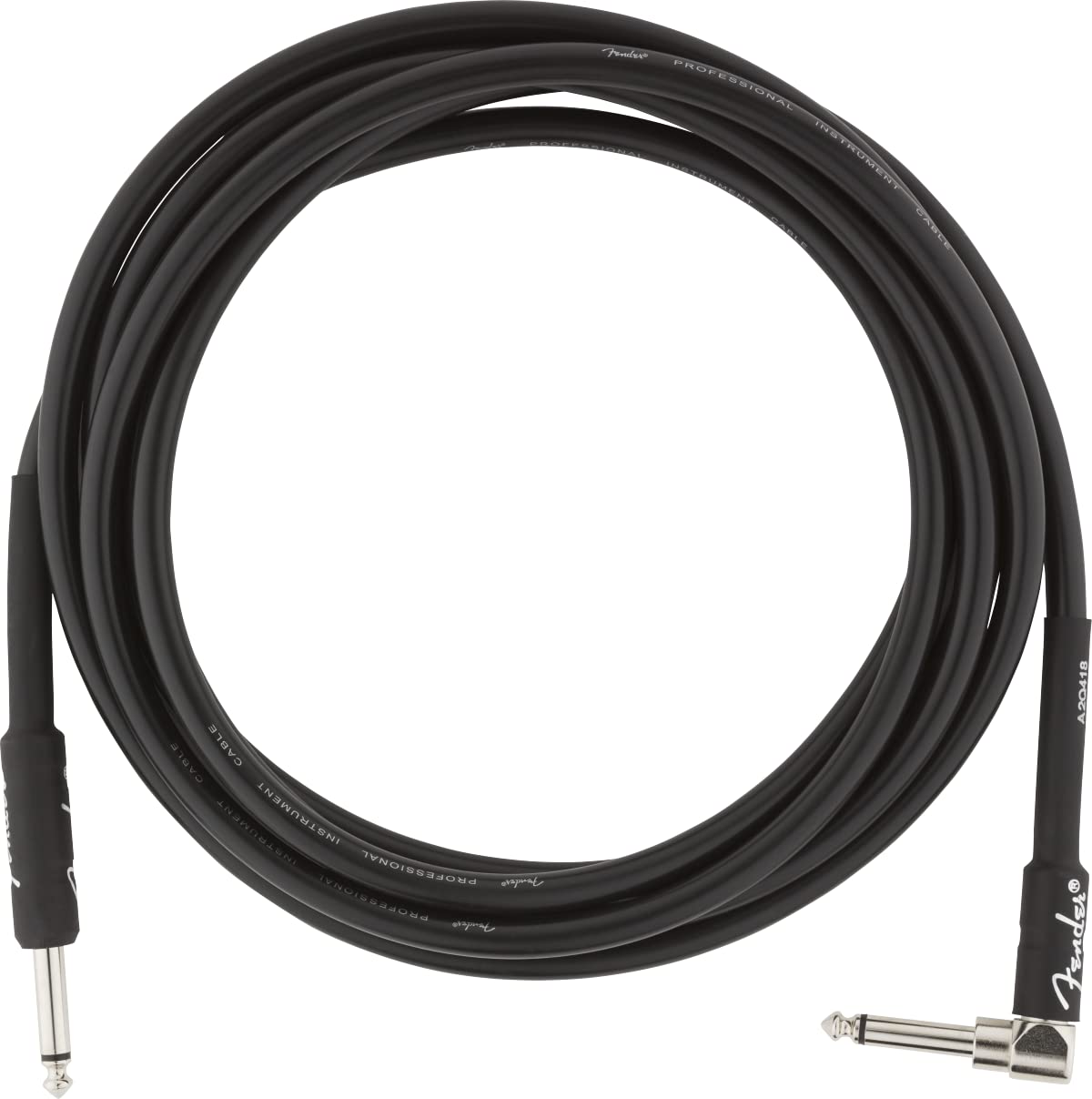 Fender Professional Series Instrument Cable, Guitar Cable 10 ft, Stage Ready with Anti-Kinking Design, Black
