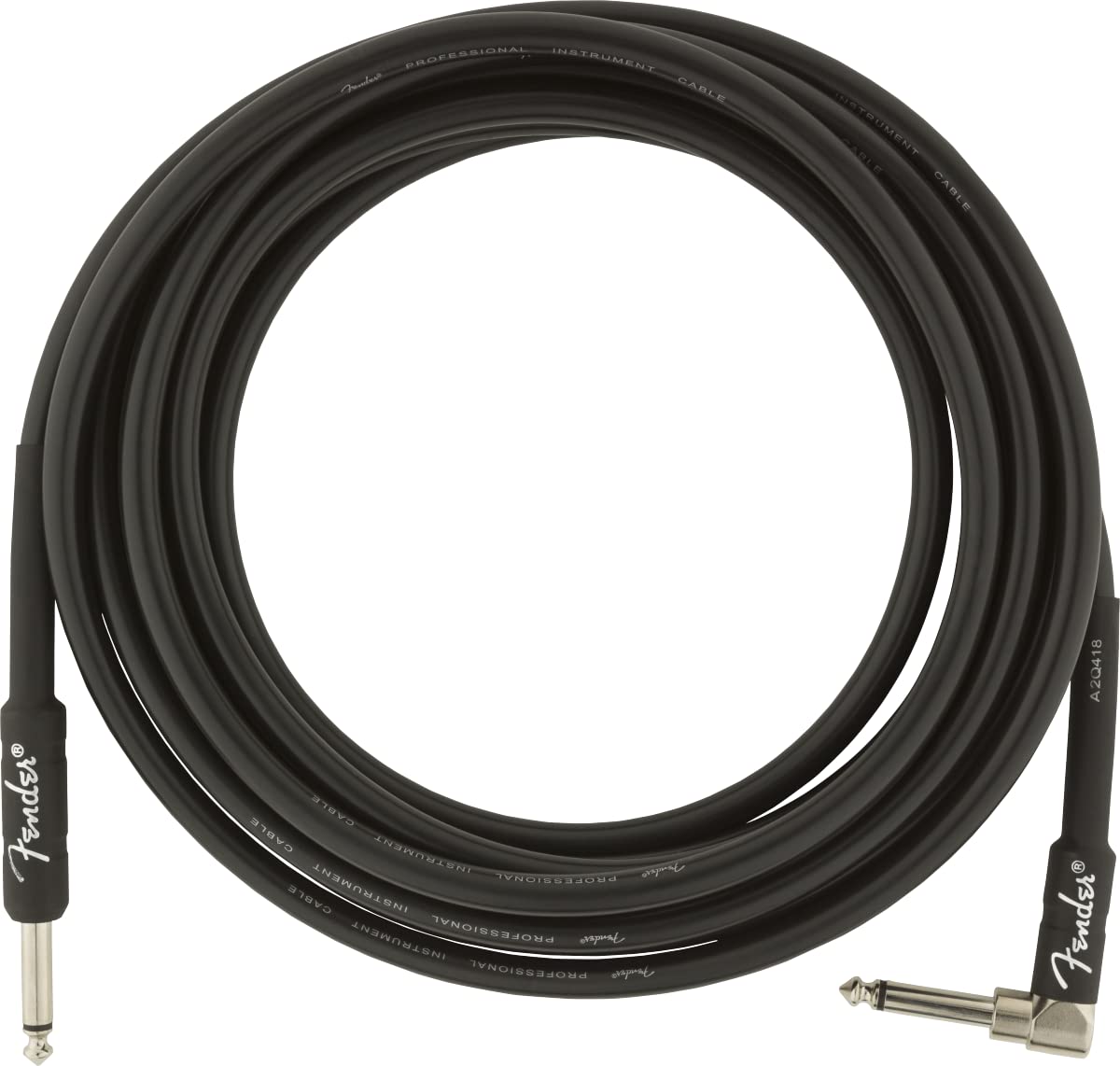 Fender Professional Series Instrument Cable, Guitar Cable 10 ft, Stage Ready with Anti-Kinking Design, Black
