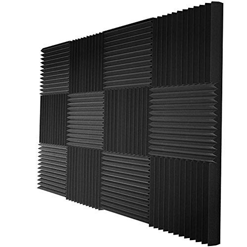 Acoustic Panels Studio Foam Sound Proof Panels Nosie Dampening Foam Studio Music Equipment Acoustical Treatments Foam 12 Pack-12''12''1''