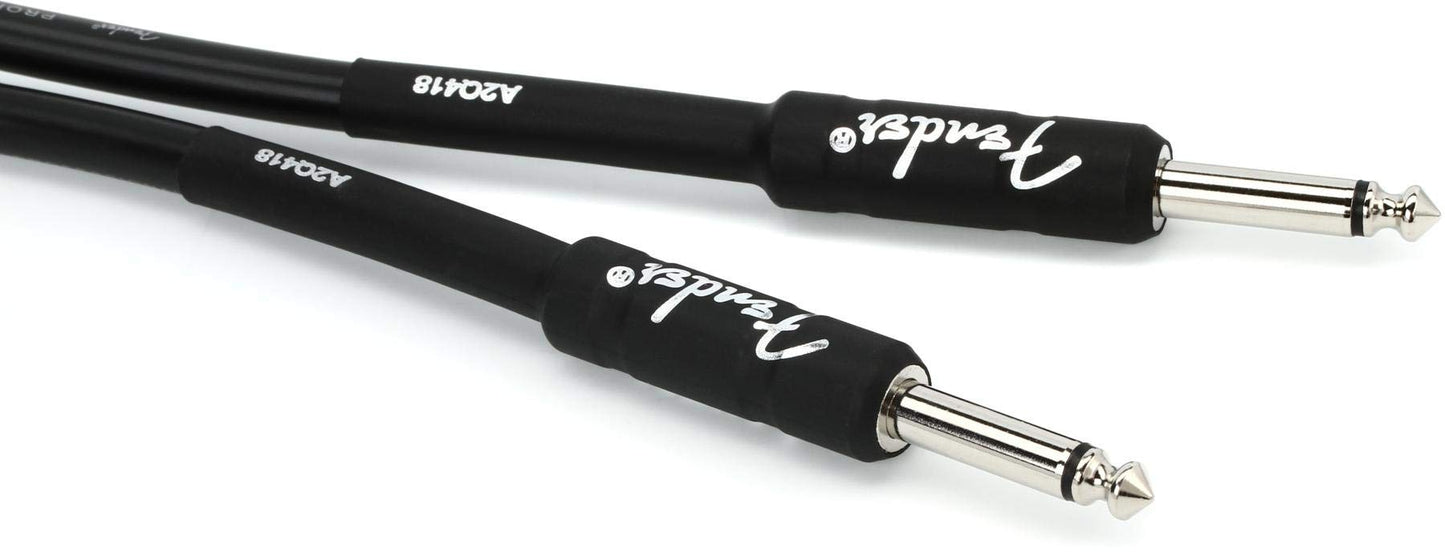 Fender Professional Series Instrument Cable, Guitar Cable 10 ft, Stage Ready with Anti-Kinking Design, Black