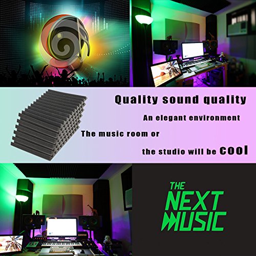 Acoustic Panels Studio Foam Sound Proof Panels Nosie Dampening Foam Studio Music Equipment Acoustical Treatments Foam 12 Pack-12''12''1''