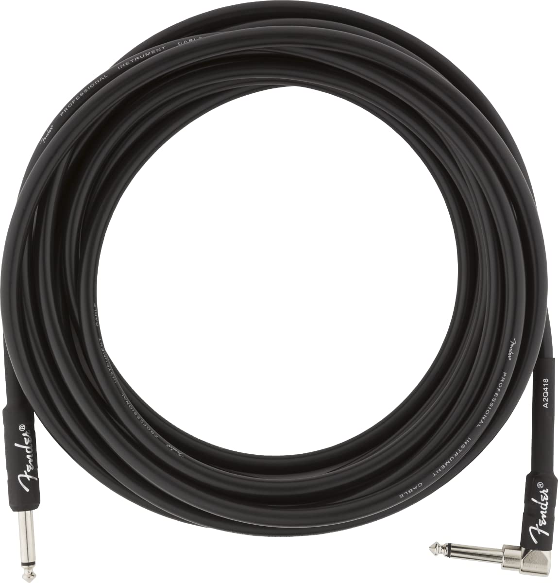 Fender Professional Series Instrument Cable, Guitar Cable 10 ft, Stage Ready with Anti-Kinking Design, Black