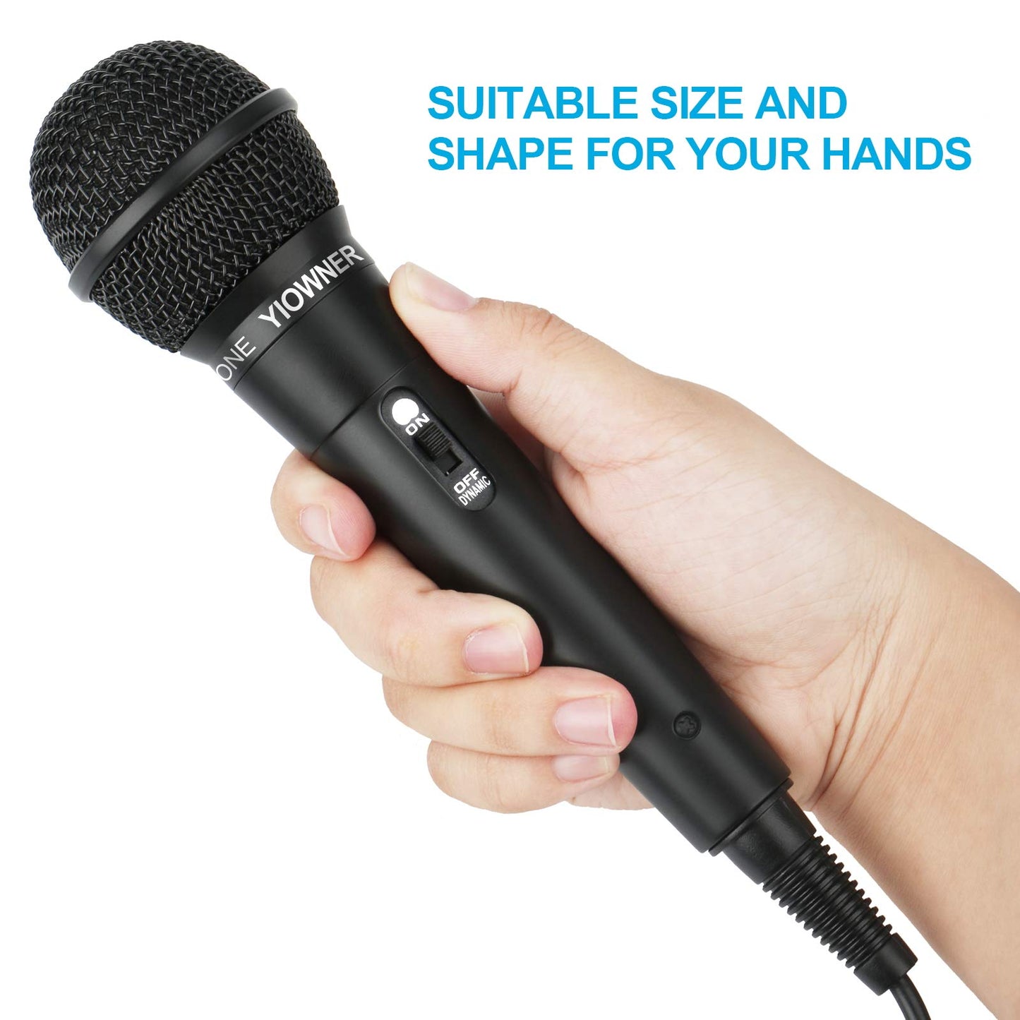 Wired Microphone, Karaoke Microphone, Handheld Microphone for Singing, Mic Karaoke with 2.5m Cable, Vocal Dynamic Mic for Speaker, AMP, Mixer, DVD