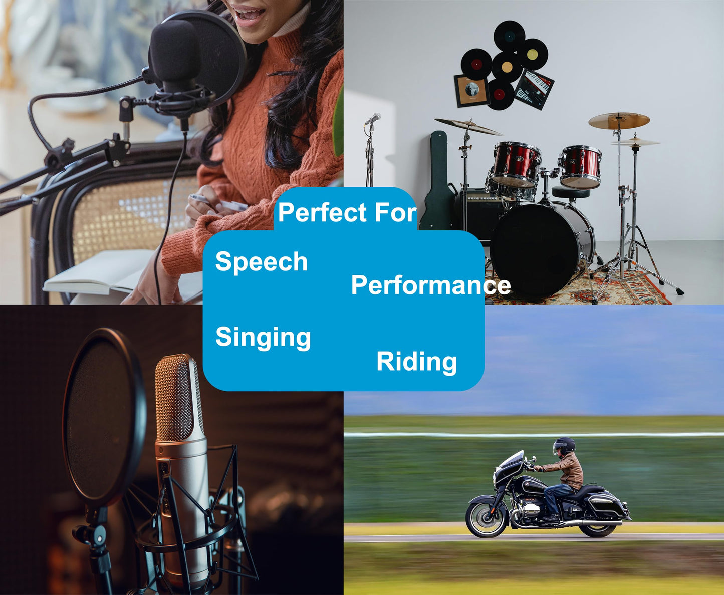 Phone Holder for Mic Stand Clamp for Music Microphone Stand Smartphone Mount Multi Angle 360° Swivel
